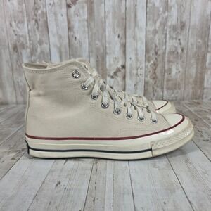 Converse Chuck 70 High Top Parchment Off White Canvas Sneakers 162053C Womens 9